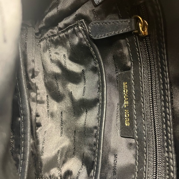 Michael Kors Black Backpack with Gold Details - Picture 5 of 11